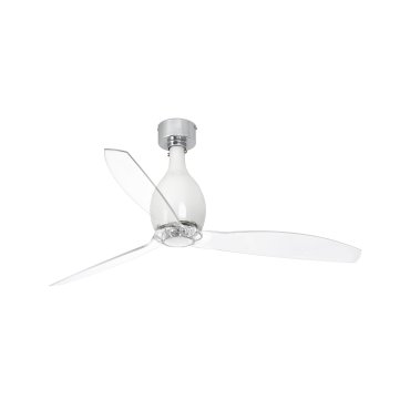 Faro Mini Eterfan - Deckenventilator mit Fernbedienung - Ø 128 cm - weiß und transparent