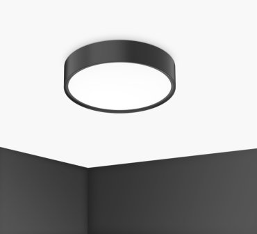 Century Italia Blanca Luxe - Deckenleuchte - Ø 30 x 7 cm - 17W LED inkl. - schwarz