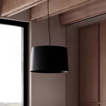 Nova Luce Atil - Hängelampe - Ø 35 x 210 cm - 24W LED inkl. - sand schwarz