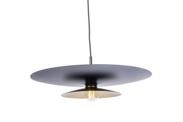 Artdelight Linares – pendelleuchte – Ø 50 x 16,5 cm – schwarz