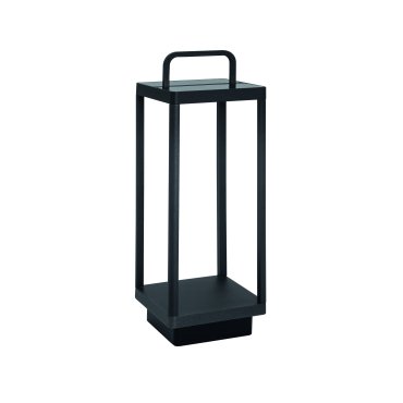 Nova Luce Bali - tragbare Solar-Stehleuchte mit USB-Anschluss - 51 cm -2W dimmbare LED inkl - IP65 - anthrazit