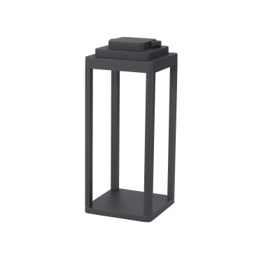 Nova Luce Figi - tragbare Stehleuchte mit USB-Anschluss - 35 cm - 2W dimmbare LED inkl. - IP65 - anthrazit