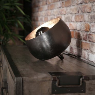 Vico Basket - Tisch- und Stehlampe - Ø 28 x 26 cm - Schwarz Nickel