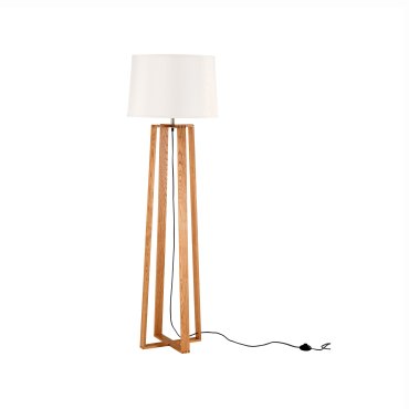 Nova Luce Alma - Stehleuchte - 167 cm - weiß und braun