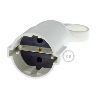 Creative Cables Schuko - Stecker mit Ring - 230V - weiß