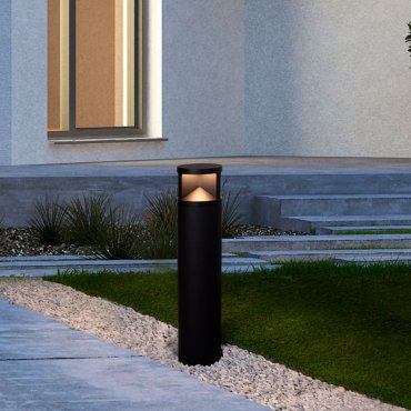 Nova Luce Soul - Gartenpfosten - 16 x 73 cm - 24W LED inkl. - IP65 - Sand schwarz