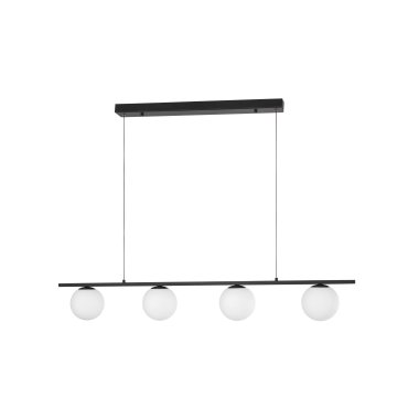 Nova Luce Joline - Pendelleuchte - 72 x 12,5 x 120 cm - 32W LED inkl. - sand schwarz und opal weiß