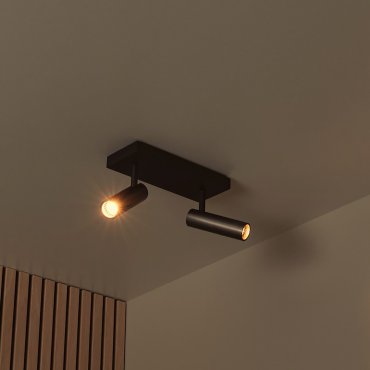 Lucide Grado - Deckenstrahler 2-flammig - 25 x 10 x 23 cm - graues Eisen