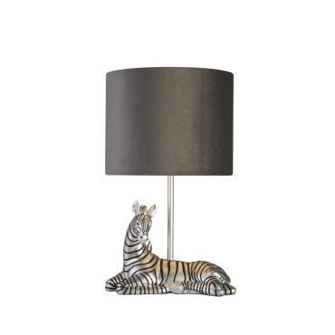 Searchlight Zebra - Tischleuchte - 20 x 35 cm - silber und grau
