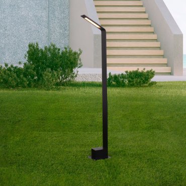 Nova Luce Vel - Gartenleuchte - 9,5 x 80 cm - 7W LED inkl. - IP65 - Sand schwarz