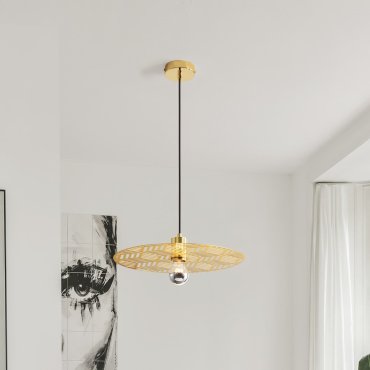 Nova Luce Eres - Hängelampe - Ø 40 x 150 cm - gold