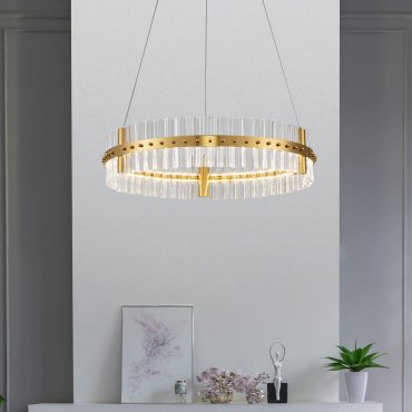 Nova Luce Kezo - Hängelampe - Ø 60 x 130 cm - 45W dimmbar LED inkl. - Gold