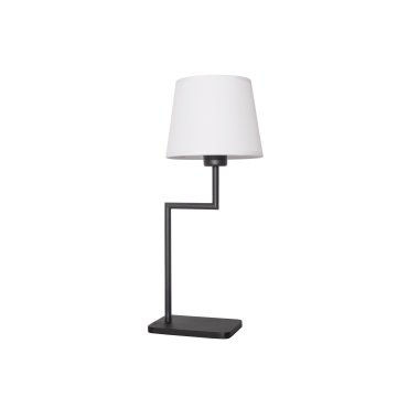 Nova Luce Savona - Tischleuchte - 16 x 11 x 50 cm - Weiß und Sand Schwarz