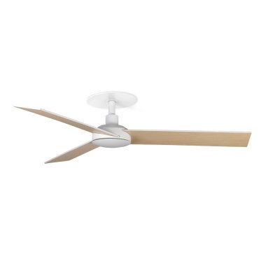 Faro Rudder S - Deckenventilator mit Einbaufassung - Ø 106 cm - matt weiß und esche