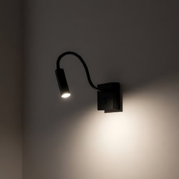 Nova Luce Madison - wandleuchte mit schalter - 8 x 8 x 32 cm - 3W LED inkl. - schwarz