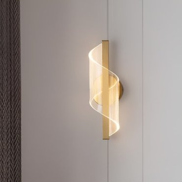 Nova Luce Valentin - wandleuchte - 11 x 33 x 13 cm - 9W LED inkl. - messing gold