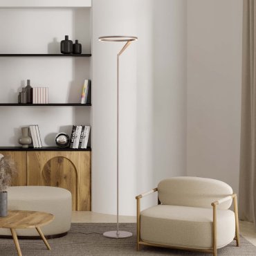 Nova Luce Tilia - Stehleuchte - Ø 33 x 168 cm - 26W dimmbar LED inkl. - Mokka Kaffee
