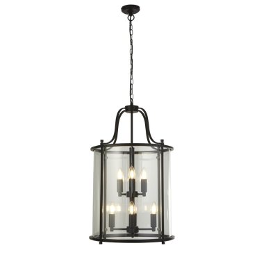 Searchlight Lantern Grande - Hängeleuchte - Ø 43 x 150 cm - schwarz