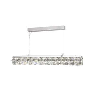 Searchlight Remy - Pendelleuchte - 91 x 11 x 150 cm - 32W dimmbare LED inkl - Chrom und transparent