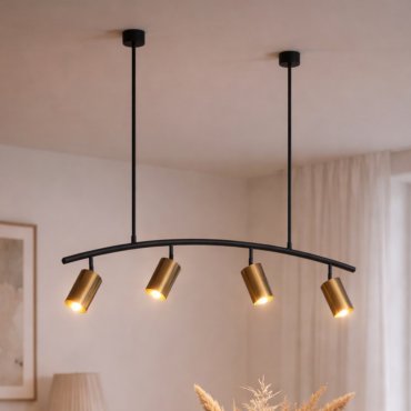 Nova Luce Pogno - pendelleuchte - 96,5 x 90 cm - schwarz und gold