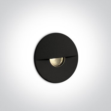 ONE Light Indoor/Outdoor Dekorative Wandeinbauleuchte - Wandeinbauleuchte - Ø 4,2 x 3,7 cm - 1W dimmbare LED inkl. - IP65 - schwarz