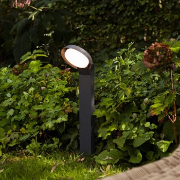 Lutec Polo - Gartenleuchte - 18 x 16,2 x 65 cm - 15W LED inkl. - IP54 - anthrazit