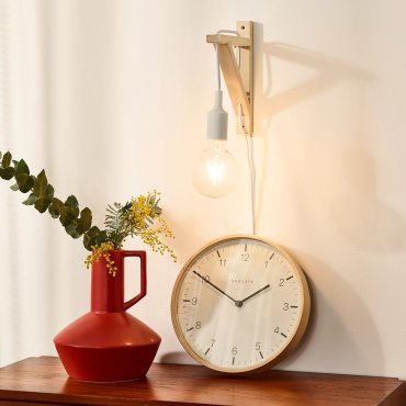 Lucide Fix - Wandleuchte mit Schalter am Kabel - 3,2 x 19 x 22,5cm - weiß