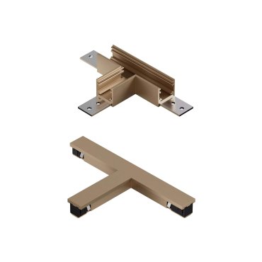 Lucide Linial – magnetisches Schienensystem – T-Verbindungsstück &amp; elektrische Verbindung – 16 x 9 x 1,7 cm – Champagner