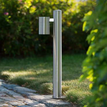 Lucide Arne 1 - Gartenleuchte - 50 cm - 5W LED inkl. - IP44 - satiniertes Chrom