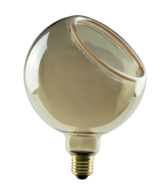 Segula LED-Lampe - Floating Globe Angle - Ø 15 x 20 cm - E27 - 6W dimmbar - 1900K - rauchfarben