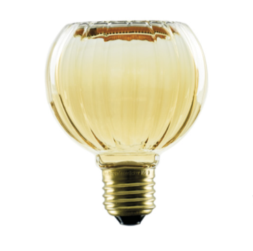 Segula LED-Lampe - Floating Globe gerade - Ø 8 x 10,5 cm - E27 - 4W dimmbar - 2200K - bernsteinfarben
