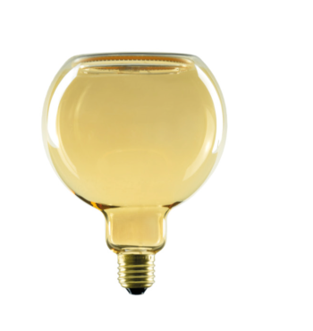 Segula LED-Lampe - Floating Globe - Ø 12,5 x 16,5 cm - E27 - 4W dimmbar - 2200K - bernsteinfarben