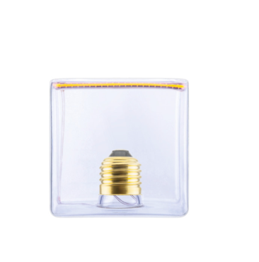 Segula LED-Lampe - Floating Cube Inside - 12,5 x 12,5 x 9 cm - E27 - 4,5W dimmbar - 2200K - transparent