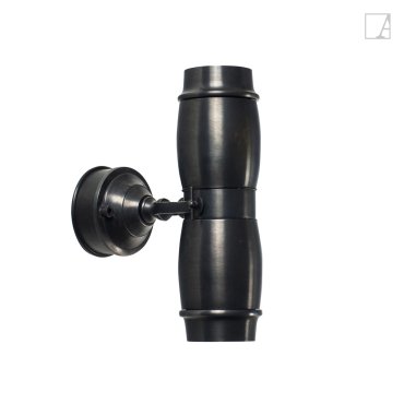 Authentage Micro Up &amp; Down on Round Base - Wandleuchte - 7 x 18 x 23 cm - IP55 - Bronze