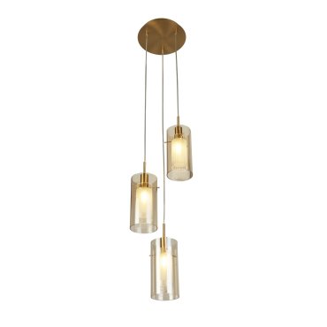 Searchlight Duo III - Hängeleuchte - Ø 26 x 120 cm - Bronze und Champagner