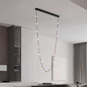Nova Luce Alcinoe - Hängelampe - 10 x 210 x 127 cm - 54W dimmbar LED inckl. - matt schwarz und gold