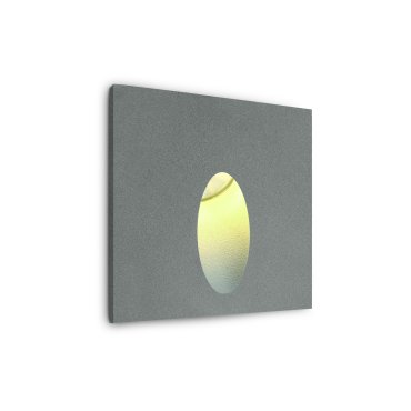 ONE Light Dark Light - Außenwandleuchte - 7 x 7 x 4,5 cm - 3W LED inkl. - IP54 - grau
