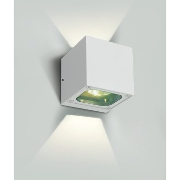 ONE Light Cube Wall Lights Up &amp; Down - Außenwandleuchten - 10 x 10 x 10 cm - 6W LED inkl. - IP65 - weiß