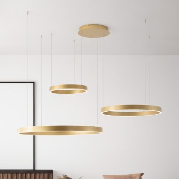 Nova Luce Elowen - Hängelampe - 148 x 250 x 106 cm - 181W dimmbar LED inkl. - gebürstetes gold
