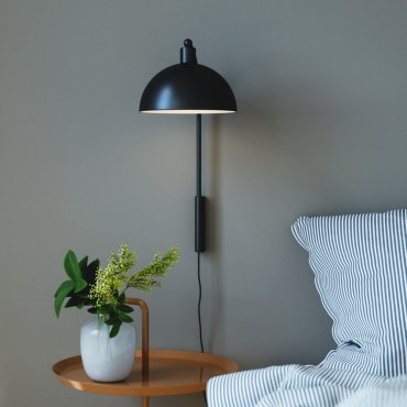 Nordlux Ellen - Wandleuchte mit Schalter - 26 x 26 x 43 cm - schwarz