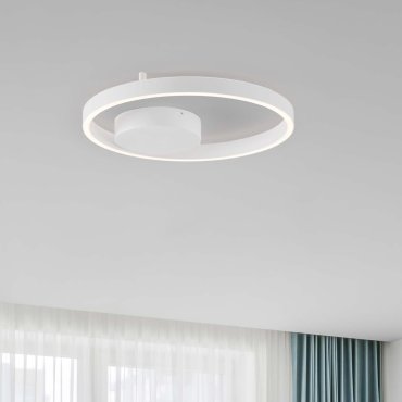 Nova Luce Hedra - Deckenleuchte - Ø 40 x 5 cm - 40W dimmbar LED inkl. - Sand Weiß