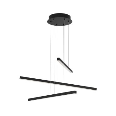 Nova Luce Eben - Pendelleuchte - 55 x 55 x 180 cm - 40W LED inkl. - sand schwarz