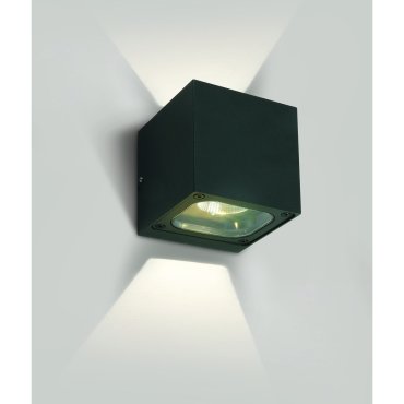ONE Light Cube Wall Lights Up &amp; Down- Außenwandleuchten - 10 x 10 x 10 cm - 6W LED inkl - IP65 - anthrazit