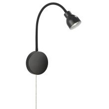 Fischer &amp; Honsel Kevin - Wandleuchte mit Schalter - Ø 10 x 35 cm - schwarz