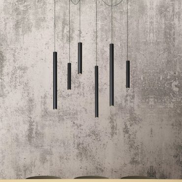 Lucide Lorenz - Hängeleuchte - 120 x 120 x 130 cm - 6 x 4W dimmbare LED inkl. - schwarz