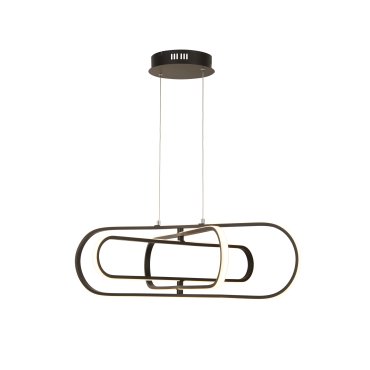 Searchlight Clip - Pendelleuchte - 80 x 120 cm - 53W LED inkl - schwarz und opal