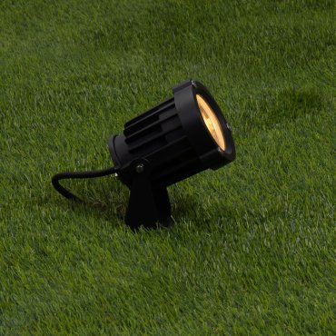 Nova Luce Quick – Bodenspot auf Spike - Ø 8 x 14 cm - 13W LED inkl. - IP65 - Sand schwarz