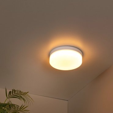Lucide Biskit - Deckenleuchte mit Bewegungssensor - Ø 23 x 6,5 cm - 12W LED inkl. - IP44 - weiß