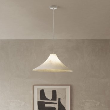 Nova Luce Oket - Hängelampe - Ø 65 x 200 cm - Sand weiß