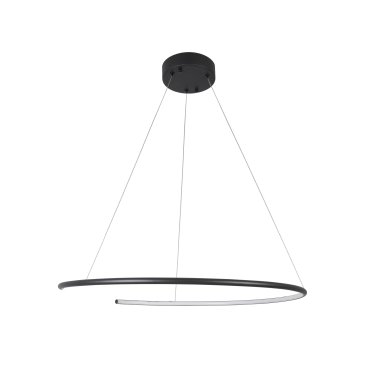 Nova Luce Breda - Pendelleuchte - Ø 70 x 200 cm - 30W LED inkl. - Sand schwarz